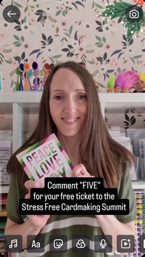 Comment FIVE and I'll send you a link for your free ticket! Do you ever feel overwhelmed by all the supplies in your craft room, and wind up making nothing?? I certainly do, it's like crafter's block! So, I was DELIGHTED when the Stress Free Cardmaking Summit asked me to join their line up of 31 amazing teachers this year, each showing you how to make stunning Christmas cards with 5 SUPPLIES OR LESS! Goodbye overwhelm, goodbye indecision, hello to a stack of beautiful handmade Christmas cards, w