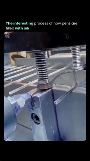 Nexvion AI on Instagram: "The ink-filling process behind pen manufacturing relies on precise control and consistency to ensure smooth, reliable writing. Each step is carefully managed to prevent leaks and maintain uniform ink flow. This attention to detail reflects how even everyday tools depend on refined engineering and quality control to deliver dependable performance. Source: GiGadgets Follow @nexvion.ai for more posts like this #manufacturing #tech #engineering #precision #pens ink process 