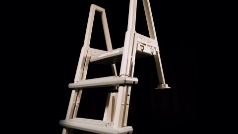 Confer Plastics 6000X Heavy Duty Above Ground in-Pool Swimming Ladder for Decks Adjustable from 42IN to 56IN HIGH