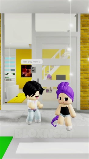 Jinu used a secret trick on Rumi 😬#brookhaven #roblox #shorts