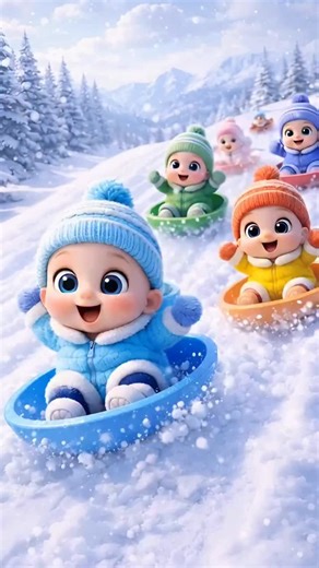 Doodle Toons | AI cartoons on Instagram: "Too cute to skip 😍 Cute little kids playing in snow ❄️ Follow Doodle Toons for more giggles 🫰 💟 #toddlerfun #kidsreels #snowfall #instadaily #viralvideos"