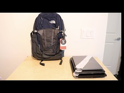 What laptop fits in the North Face Recon?