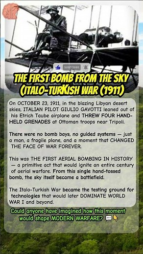 🛩️ THE FIRST BOMB FROM THE SKY 💣 | Italo-Turkish War (1911) | #shorts #shortsfeed