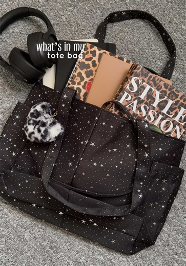 Cute Large-Capacity Tote Bag: Stylish Black Shoulder Bag Ideas