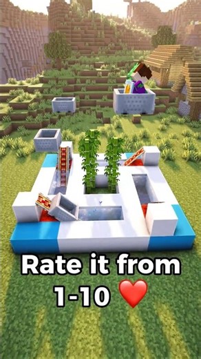 Easy infinite Waterslide in Minecraft!🤩 #minecraft #waterslide #minecraftwater #minecraftwaterslide