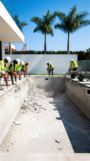 Extreme Pool Makeover into a Modern Luxury Pool #PoolTransformation #Timelapse #LuxuryPool