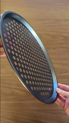 Amazon 🔗 Below: Perforated Non-Stick Pizza Pan for Crispy Crusts