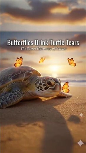 Butterflies Drink Turtle Tears – The Secret Harmony of Nature 🦋🐢
