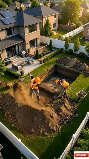Building a Secret Underground Pool in My Backyard 😱 #asmr #satisfying #diy #art #education
