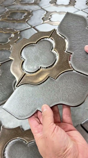 Floral Metallic Brown Mosaic Tile Makeover｜Vintage Luxury for Kitchen & Bath!#mosaictile #walltiles