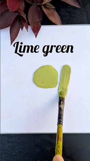 How to get lime green colour by acrylics | acrylic colour mixing for lime green #lime #green