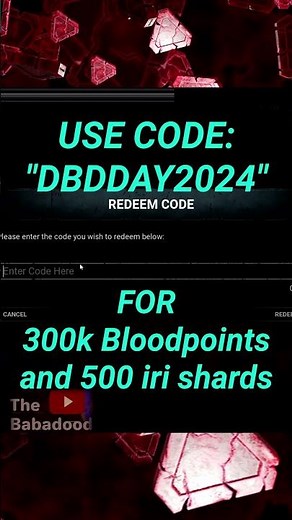 FREE 300K BLOODPOINTS and 500 IRI SHARDS W/ code "DBDDAY2024" #dbd #gaming