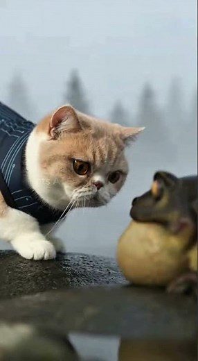 😱 CAT JUMPS BACK AS A HORNED PREHISTORIC AMPHIBIAN CROAKS 🐸💀 Fedexia REVEALED!