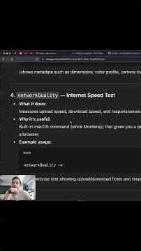 Basic Mac Terminal Commands - Internet Speed Test