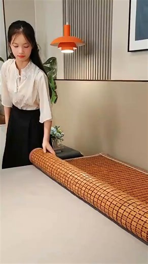 春龙凉席麻将席1.5米1.8床竹席可折叠夏季单双人学生宿舍竹块麻将凉席 咖色双筋-提金衬底 单件装 单人床 120cm*190cm
