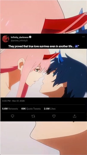 Zero Two x Hiro: A Love Beyond Space & Time 🌌❤️ #DarlingInTheFranxx