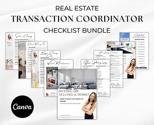 Transaction Coordinator Checklist Bundle, Printable Real Estate Seller and Buyer Transaction Checklist Pre-listing Moving Closing Open House - Etsy
