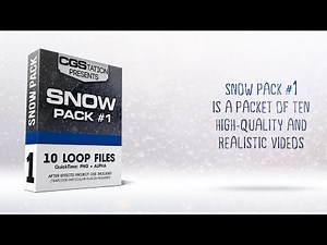 SNOW PACK #1 - 10 Snow Footages + Free After Effects Project