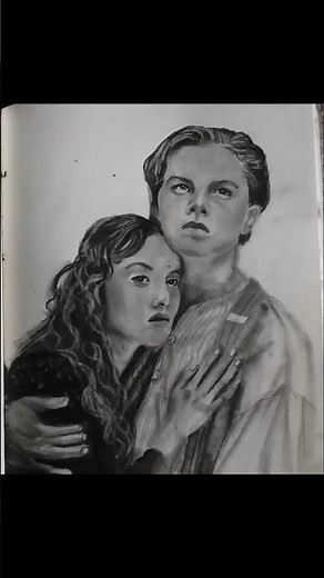 Titanic rose and jack, beautiful memory sketch #beginnerarttips #art #painting #sketch