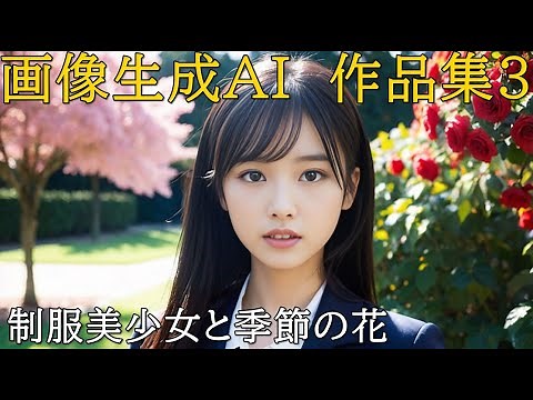 画像生成AI 作品集3「制服美少女と季節の花」導入編