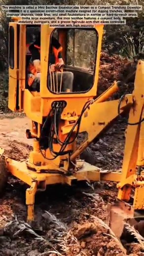 Rare Mini Backhoe Excavator at Work! #shorts