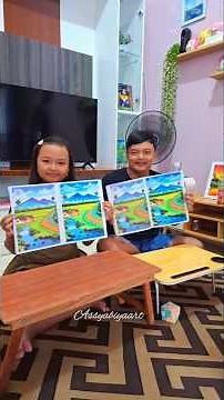 Challenge gambar gunung dibuku "Tutorial Menggambar & Mewarnai Dengan Krayon Oil Pastel"