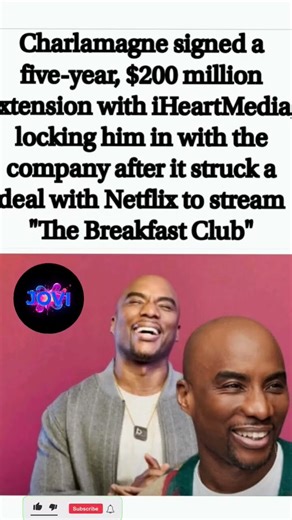 Charlamagne signs 5-year, $200M iHeartMedia extension after Netflix deal.@Shorts