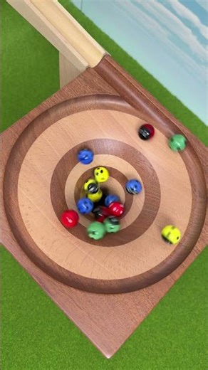 Marbles falling in a vortex Marble Run ASMR #141 Slow Motion Colorful marbles #marblerun #マーブルラン