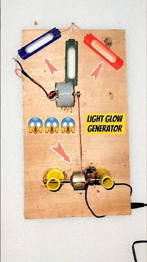 Amazing Science Projects Using DC Motor Generator To Create Light Glow