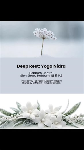 Yoga Nidra at Hebburn Hub Is your body craving rest? A kind where you don't have to put any expectations on how you show up? "Nidra for me personally came at the right time in my life where I need to acknowledge the slow down, the quiet to just be in the present moment with the body" Join Nic for a restorative session in this monthly class. 🧘‍♀️ | Aroha Healing