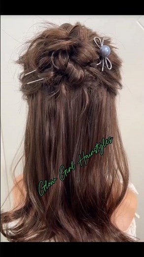 Easy & Elegant Rose Bun Hairstyle Tutorial 🌹💇‍♀️ Step-by-Step Half-Up Rose Braid Hairstyle for Any ✨