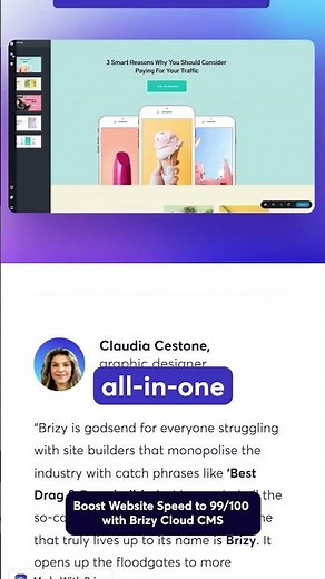 Boost Website Speed to 99/100 with Brizy