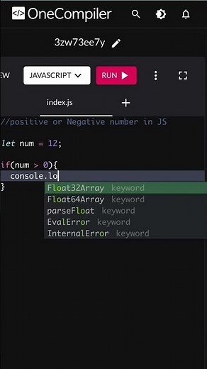 JavaScript Program to Check if a number is Positive | Positive or Negative number | WebX Learner
