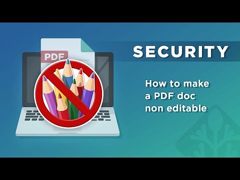 How to make PDF non editable without using passwords