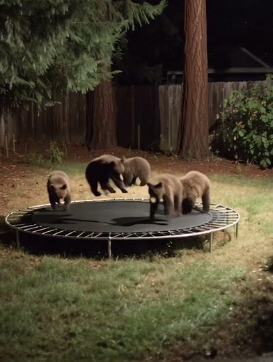 You Won’t Believe What These Bears Do on a Trampoline!