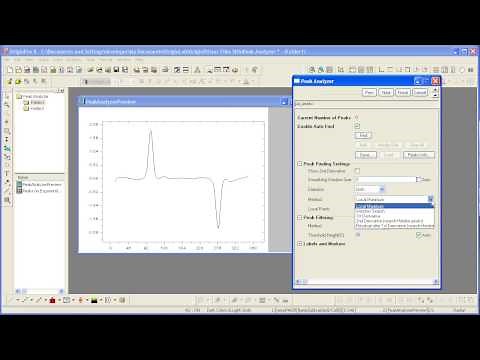 Curve Fitting: Origin 8: Fitting Multiple Peaks with Peak Analyzer