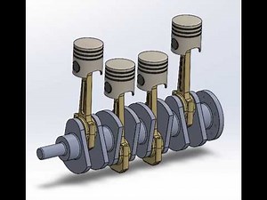 SolidWorks Practice Project – 4 Cylinder Engine Model