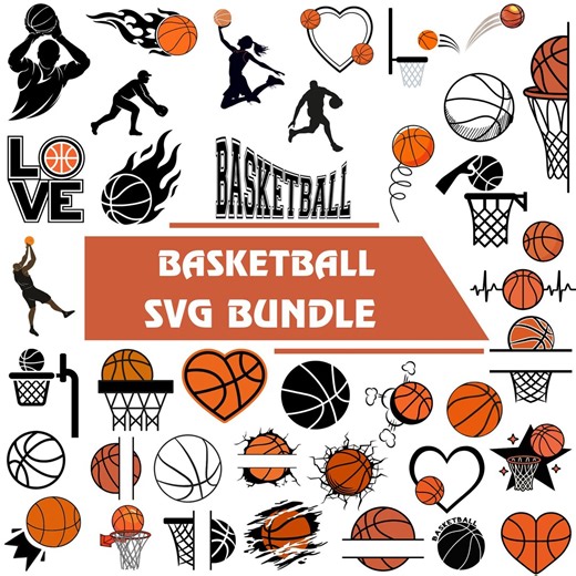 Basketball SVG Bundle: Sport Designs, Silhouette, Digital File(instant Download) - Etsy