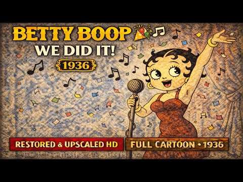 Betty Boop 🎉🎶 | We Did It (1936) | Restored & Upscaled HD | Full Cartoon