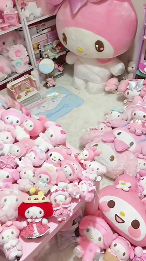 My melody plush collection 💓🫶🏻💗🪽 #sanriocore #hellokittylover #kawaii #sanriogirl #hellokittyandfriends #hellokitty #sanrio #sanriolover #kuromi #mymelodynkuromi