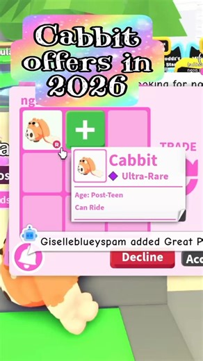 😻🐰CABBIT Offers 2026! #adoptmeroblox #robloxadoptme #adoptme