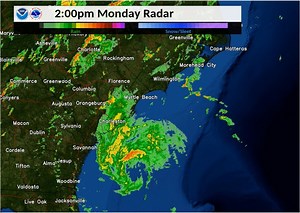 Afternoon radar update for #Isaias as it approaches toward the Carolinas. Conditions will deteriorate later this evening into the overnight with high winds, heavy rain, and some tornadoes. Stay weather aware tonight w/ multiple ways to receive weather alerts! #ncwx #scwx #ilmwx | US National Weather Service Wilmington NC
