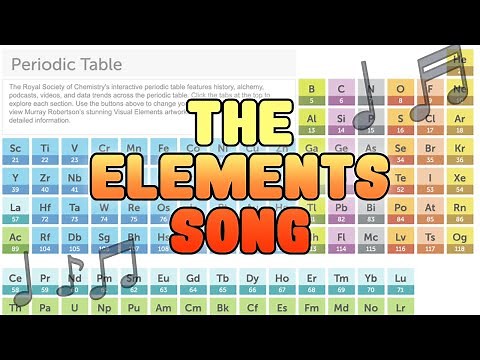 THE ELEMENTS SONG - with the Royal Society of Chemistry periodic table, permission from Tom Lehrer !