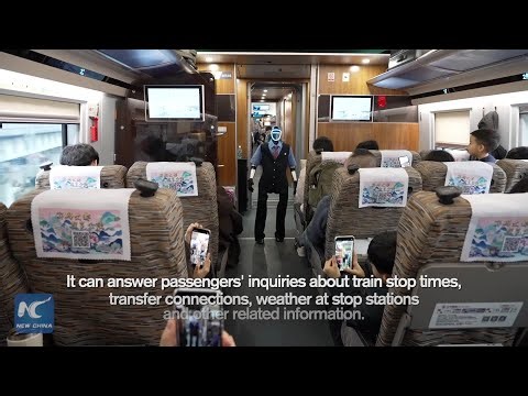 Humanoid robot attendant joins high-speed train crews for Spring Festival travel rush