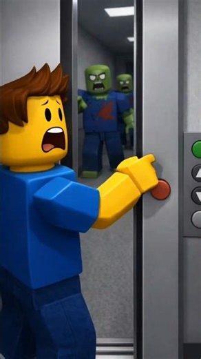 Roblox Elevator HORROR - Zombie in the ceiling?! 😱🧟 #roblox #robloxhorror #robloxzombies