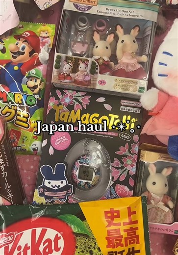 things my sis got me from tokyo!! ⋆𐙚₊˚⊹♡|| #japan #japanhaul #tamagotchi #hellokitty #sylvanianfamilies #brandymelville