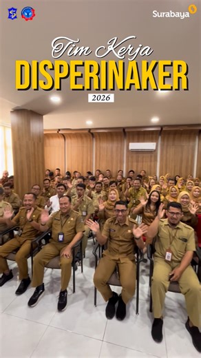 Dinas Perindustrian dan Tenaga Kerja Kota Surabaya on Instagram: "Tahun Baru Semangat Baru Apel pertama Tim Kerja Disperinaker tahun 2026 Dengan kekuatan tim yang semakin solid, Disperinaker berupaya meningkatkan kualitas pelayanan kepada Warga Kota Surabaya. Agar tercipta kondusifitas kegiatan industri dan perekonomian untuk menambah kualitas sumber daya manusia dan taraf hidup Warga Kota Surabaya. #disperinakersby #surabayahebat #banggasurabaya #surabaya"