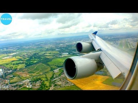 ENGINE VIEW | United 747-400 Beautiful Takeoff from Busy London Heathrow!