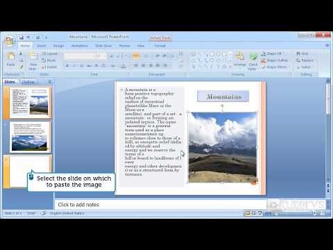 How to copy and paste with PowerPoint 2007?