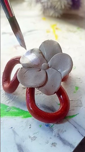 Beautiful ❤️ hair clip 😍 making with mould it clay 🧱#shorts #art #clip #diyhairstyle ‪@pen.pencils‬